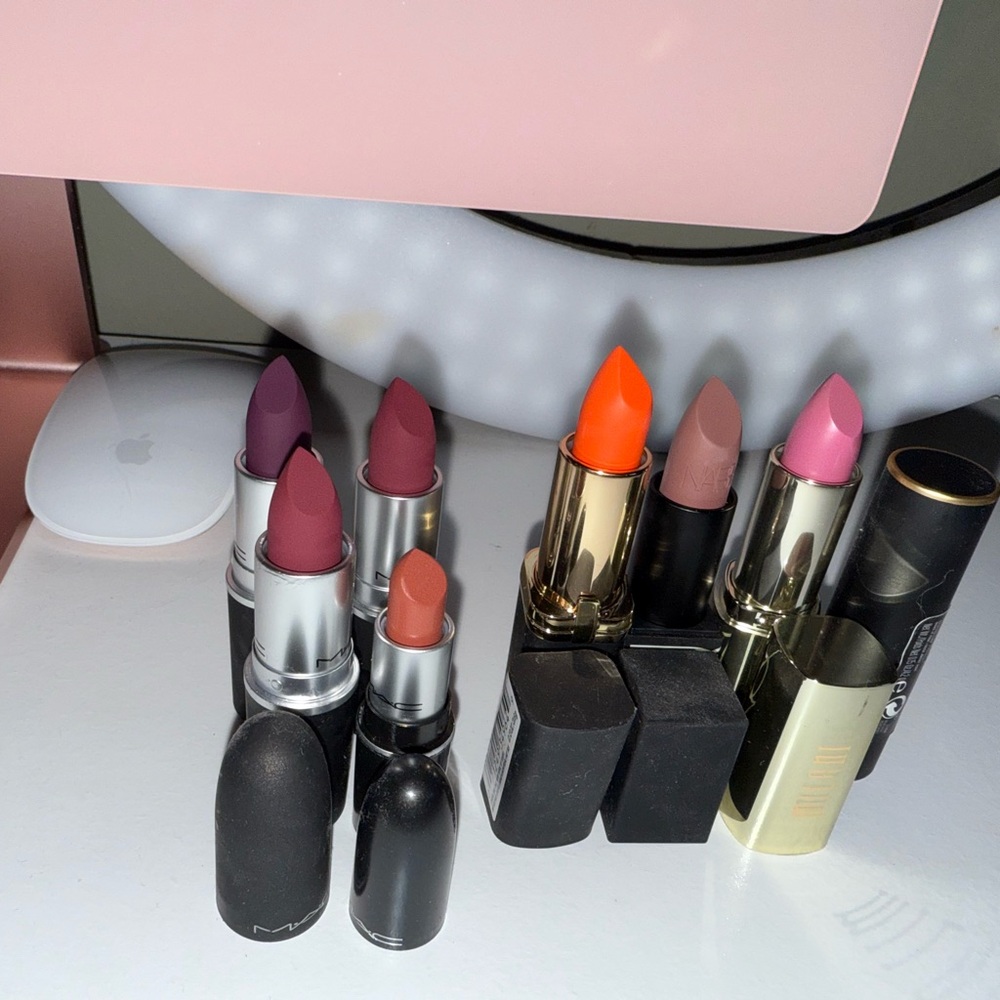 MAC Cosmetics Lipstick Collection - Purple, Orange, Pink, and Nude Shades